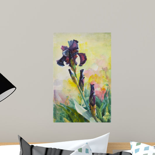 Purple Iris Wall Decal Design 2