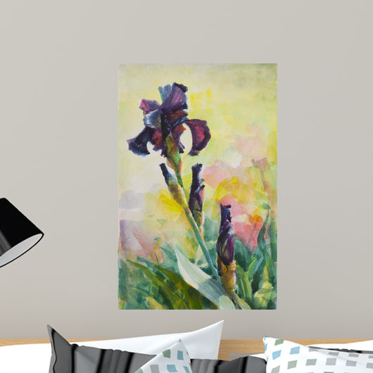 Purple Iris Wall Decal Design 2