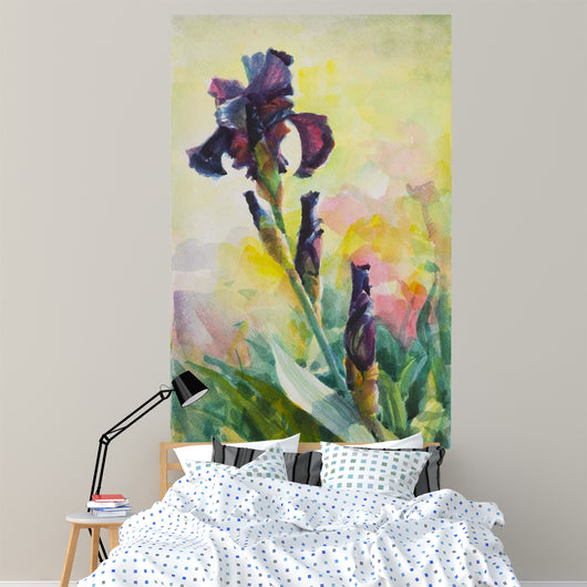 Purple Iris Wall Decal Design 2