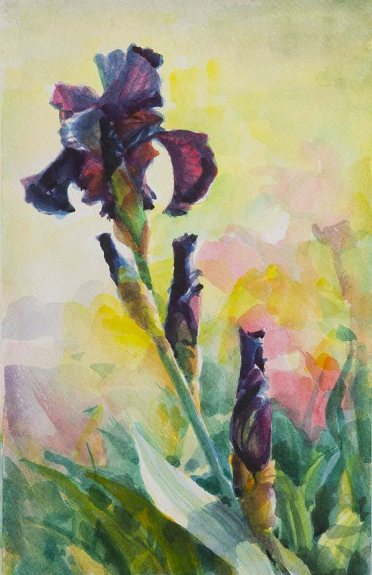 Purple Iris Wall Decal Design 2