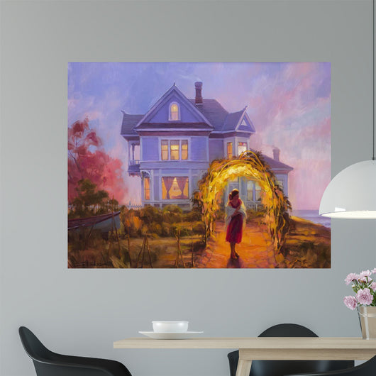Lady Waiting Wall Decal