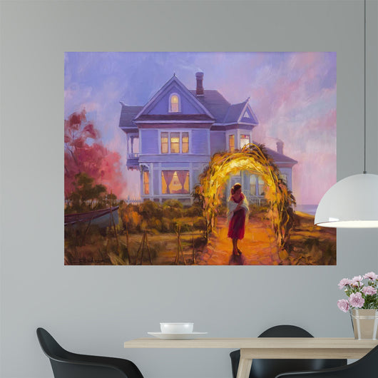 Lady Waiting Wall Decal