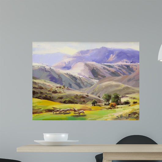 Grazing Salmon River Mountains Wall Decal