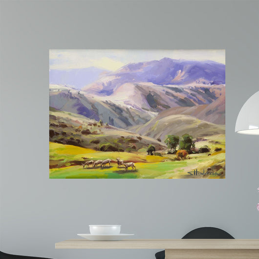 Grazing Salmon River Mountains Wall Decal