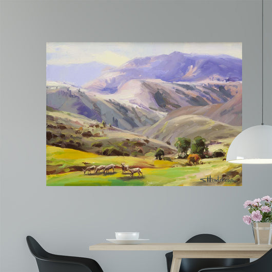 Grazing Salmon River Mountains Wall Decal