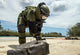 Soldier Dressed Bomb Suit Wall Decal