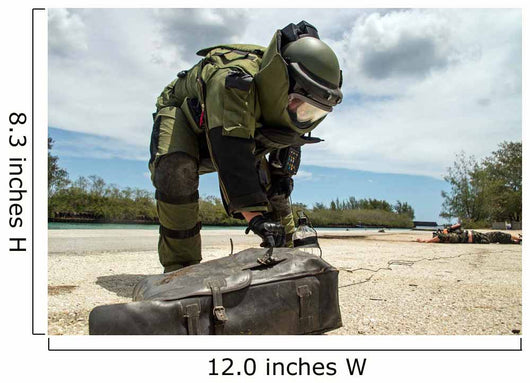 Soldier Dressed Bomb Suit Wall Decal