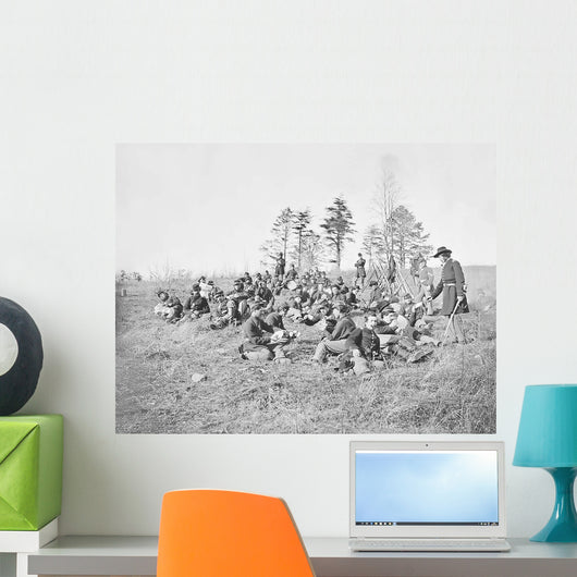 Infantry Resting from Drills Wall Decal