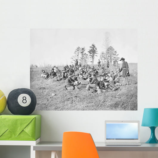 Infantry Resting from Drills Wall Decal