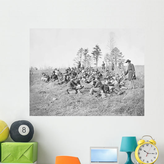 Infantry Resting from Drills Wall Decal