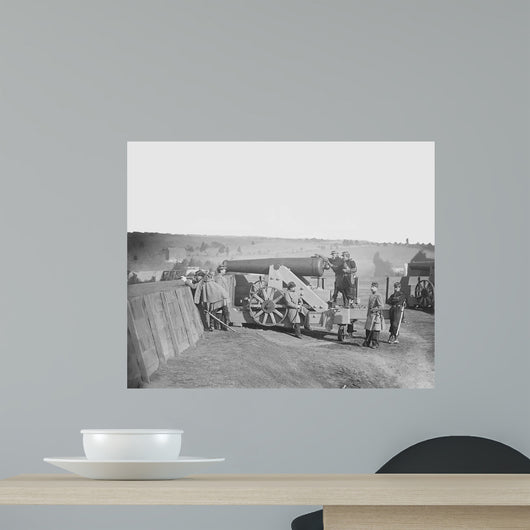 Officers Operating Cannon Fort Wall Decal