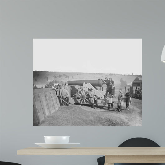 Officers Operating Cannon Fort Wall Decal