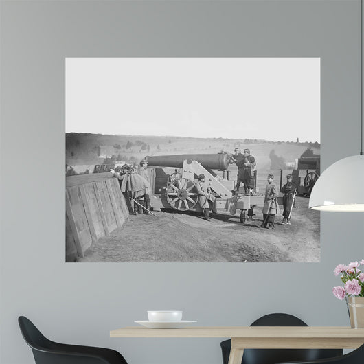 Officers Operating Cannon Fort Wall Decal