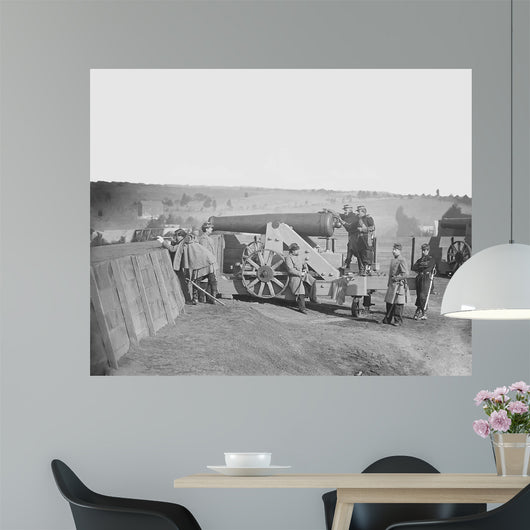 Officers Operating Cannon Fort Wall Decal
