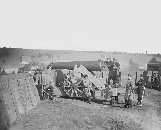 Officers Operating Cannon Fort Wall Decal