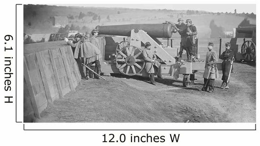 Officers Operating Cannon Fort Wall Decal