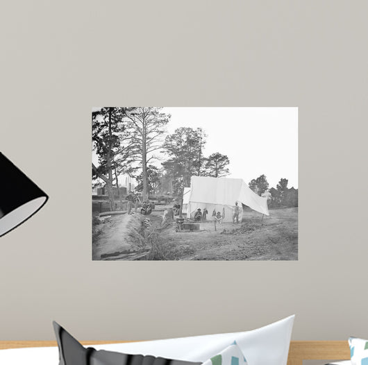 Camp Scene Showing Cook's Wall Decal