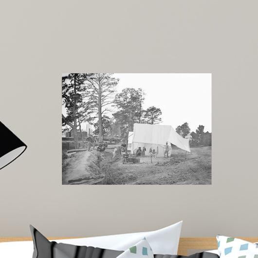 Camp Scene Showing Cook's Wall Decal