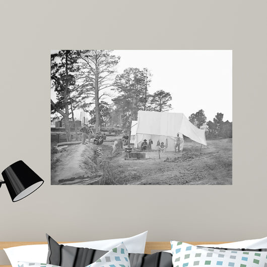 Camp Scene Showing Cook's Wall Decal