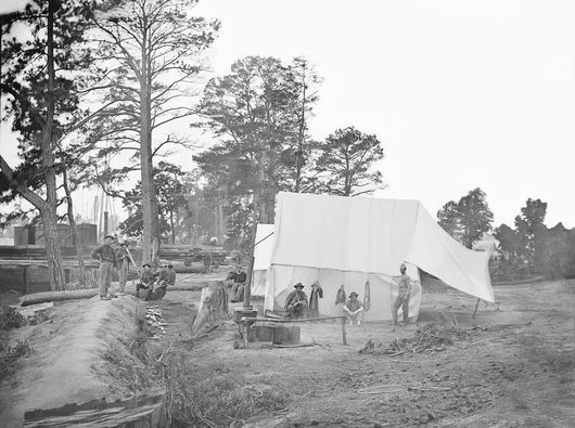 Camp Scene Showing Cook's Wall Decal