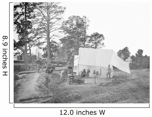 Camp Scene Showing Cook's Wall Decal