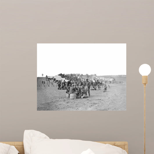 Camp Scene during American Wall Decal Design 3