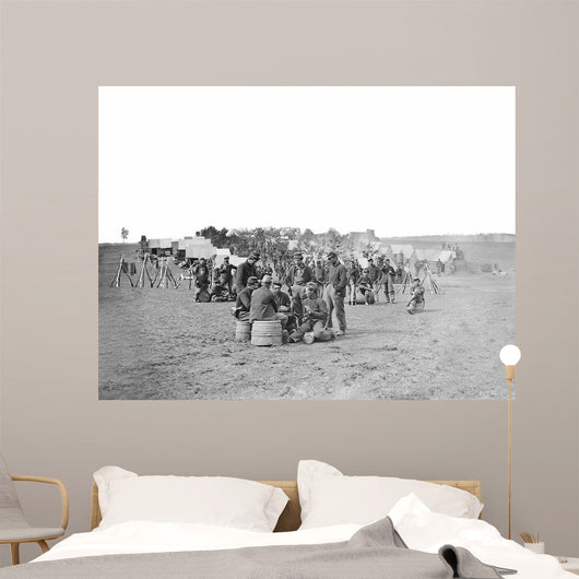 Camp Scene during American Wall Decal Design 3