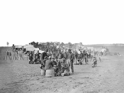 Camp Scene during American Wall Decal Design 3