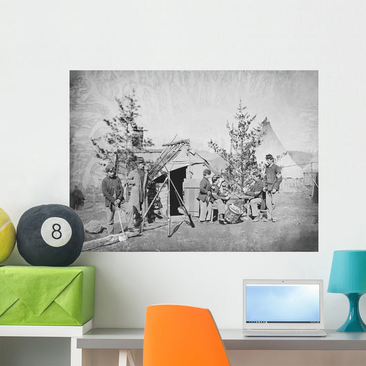 Camp Scene during American Wall Decal Design 2
