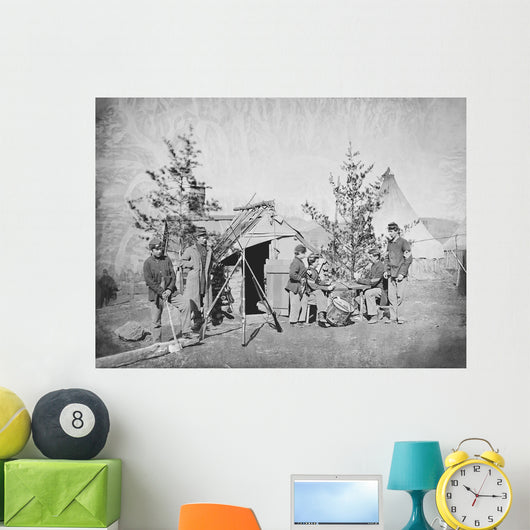 Camp Scene during American Wall Decal Design 2