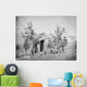 Camp Scene during American Wall Decal Design 2