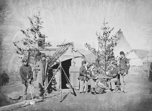 Camp Scene during American Wall Decal Design 2