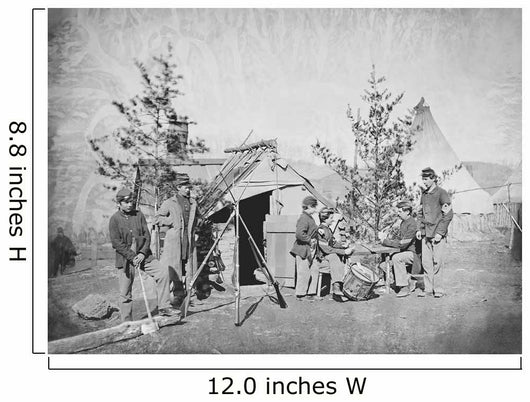 Camp Scene during American Wall Decal Design 2