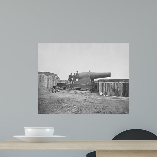 Cannon Mounted Fort Battery Wall Decal