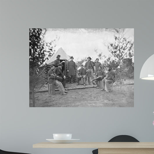 Soldiers Camp during American Wall Decal