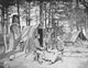 Camp Scene during American Wall Decal Design 1