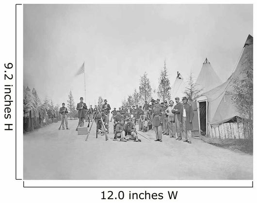 Military Camp with Soldiers Wall Decal