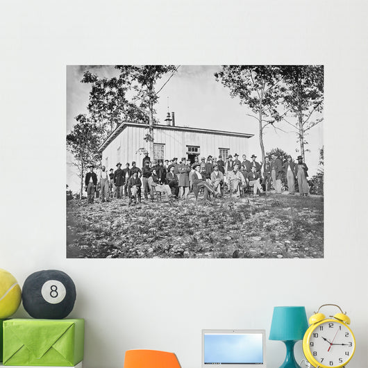Group Soldiers Camp during Wall Decal