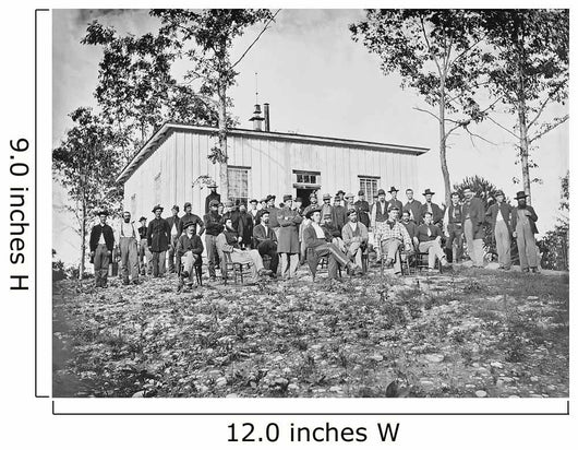 Group Soldiers Camp during Wall Decal