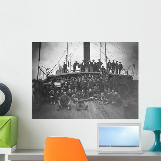 Deck Gunboat Uss Hunchback Wall Decal Design 1