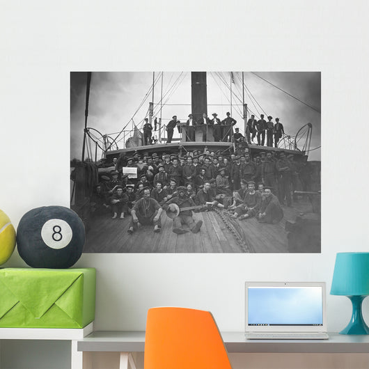 Deck Gunboat Uss Hunchback Wall Decal Design 1