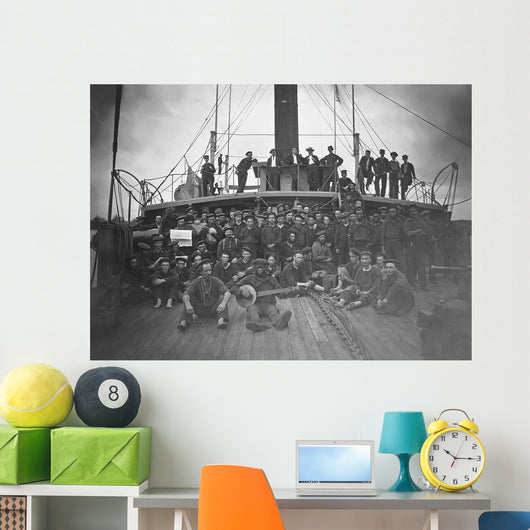 Deck Gunboat Uss Hunchback Wall Decal Design 1
