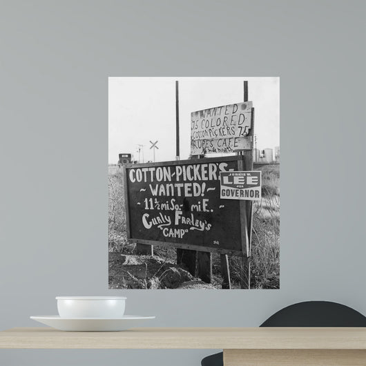 Cotton Picker Signs Highway Wall Decal