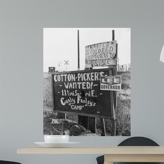 Cotton Picker Signs Highway Wall Decal