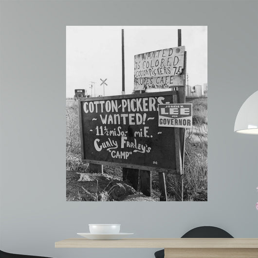 Cotton Picker Signs Highway Wall Decal