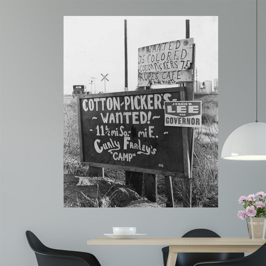 Cotton Picker Signs Highway Wall Decal