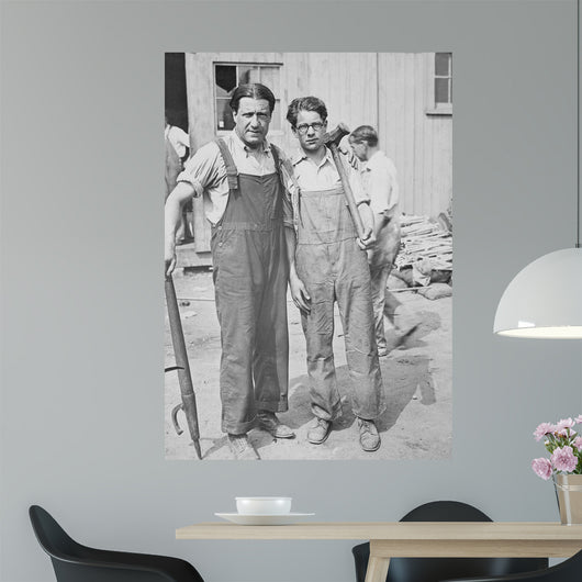 Father and Son Working Wall Decal