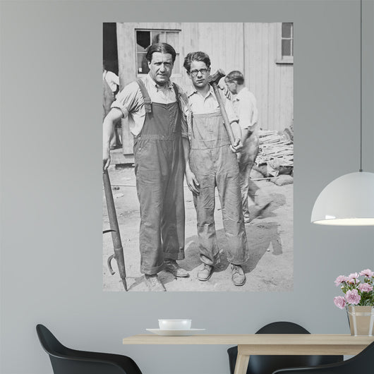 Father and Son Working Wall Decal