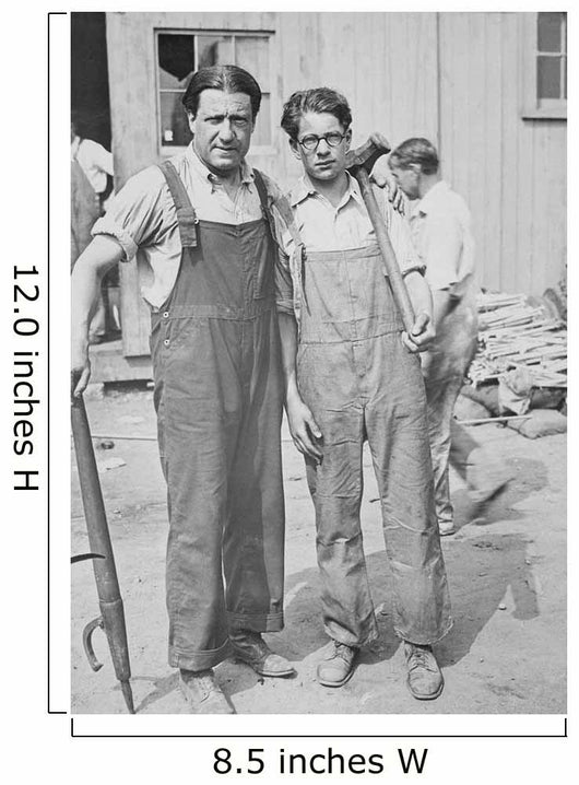 Father and Son Working Wall Decal