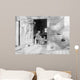 Elder Woman Knitting Farm Wall Decal